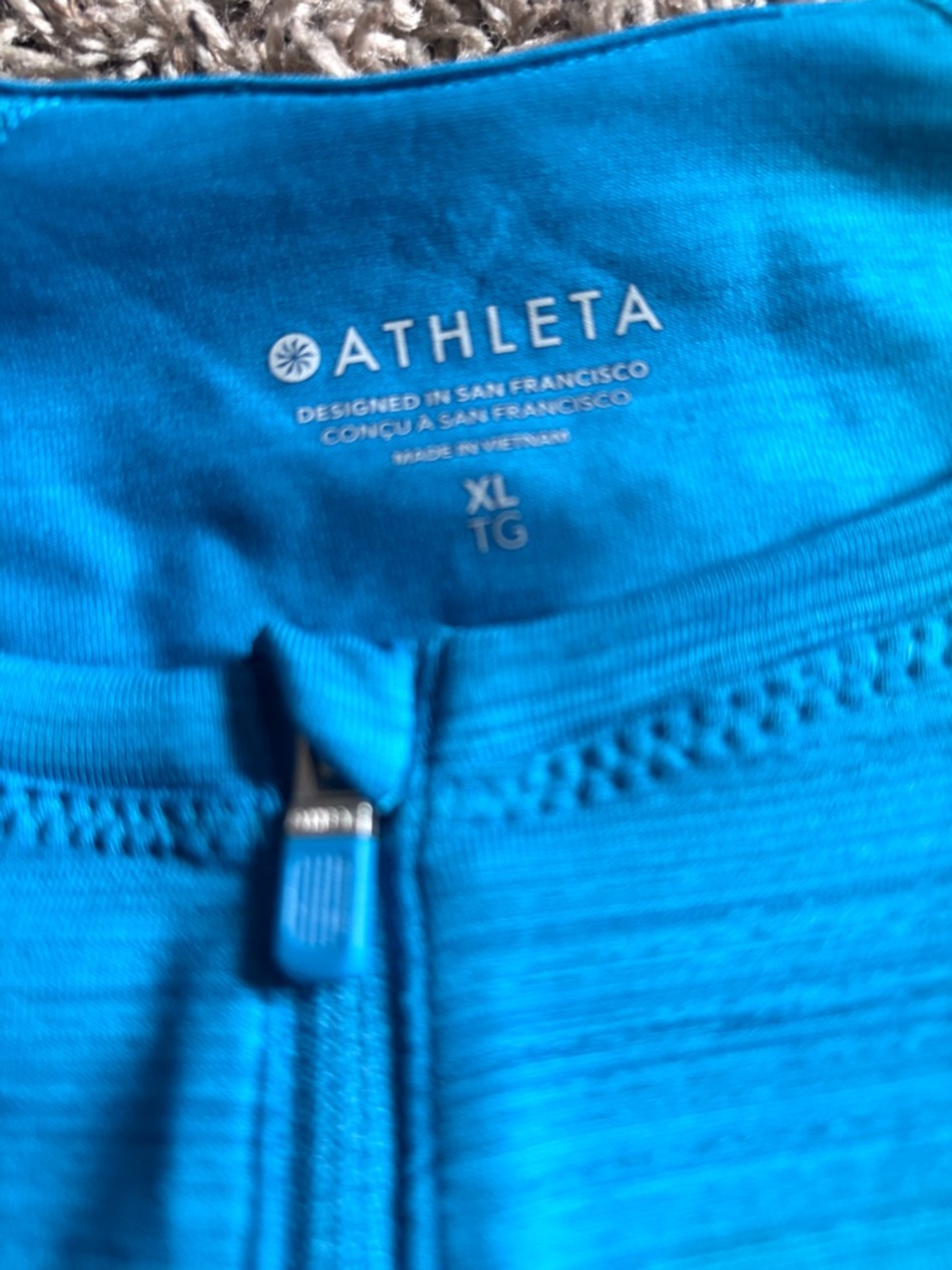 Athleta Pacifica Illume UPF Fitted Top in Teal Blue - Picture 3 of 6